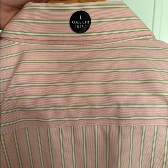 NWOT Banana Republic Men’s Button down Classic Fit Pink Large 16-16.5 Shirt - Picture 8 of 8